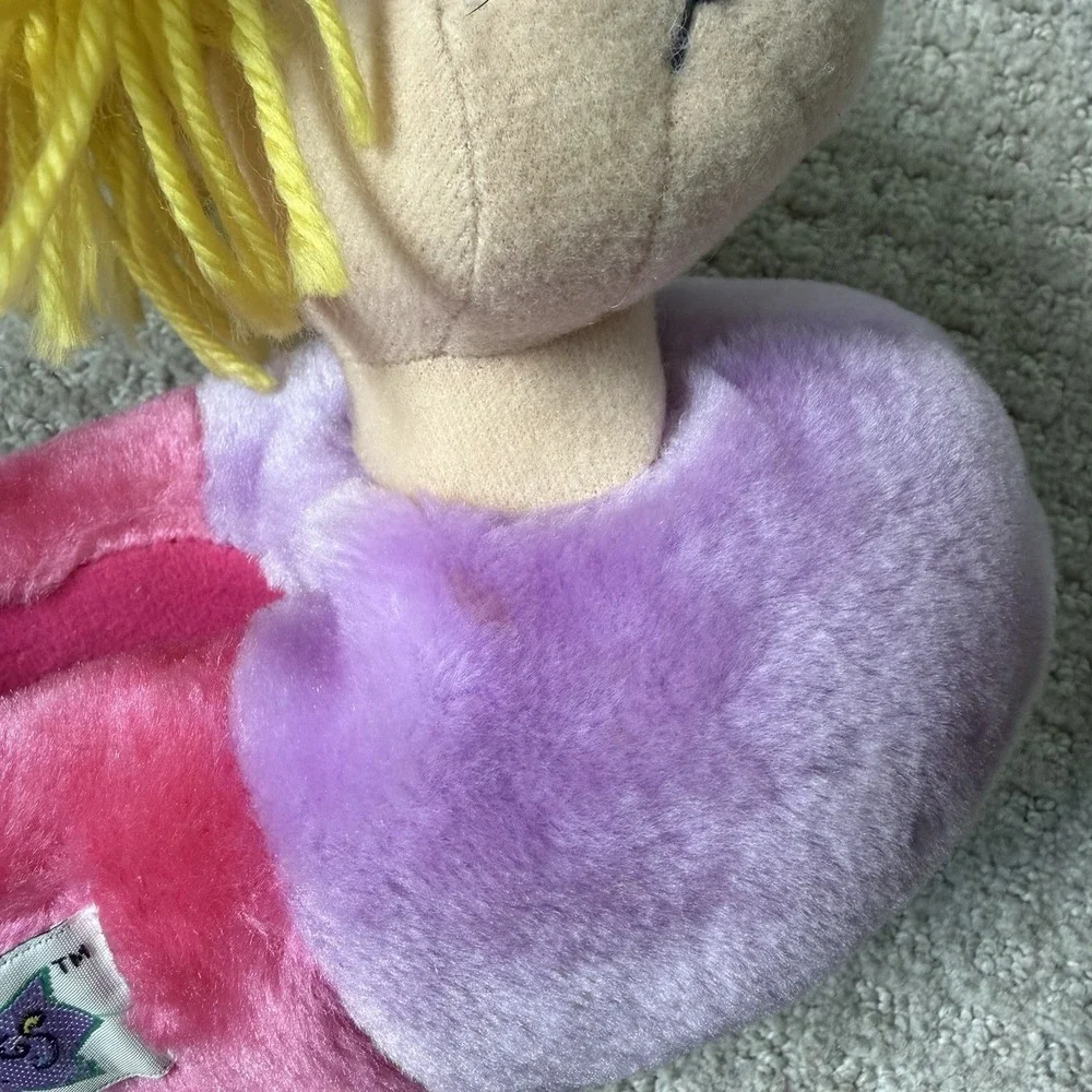 Vintage 1998 Rugrats Kids Plush Angelica Slippers Nickelodeon Viacom 13-1 Small